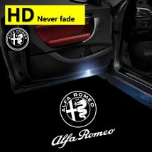 HD 2025 2X Per Alfa Romeo 159 166 GT Giulia Mito Giulietta Stelvio Brera Ghost Shadow Door Cortesia Logo Proiettore Luce di benvenuto