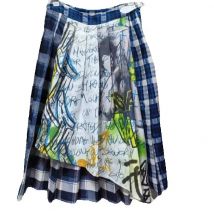 Real Photo New In 2025 Winter Autumn Long Skirt For Women's 2025 Fashion Trend Mid Length Vintage Plaid Skirts Woman Clothes