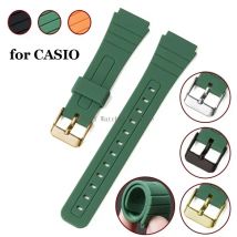 for CASIO F91W W-800H Silicone Watch Strap 18mm Soft Watchband for W800H SGW400 F91W F84 F105/108 A158/168 AE1200/1300 Wristband