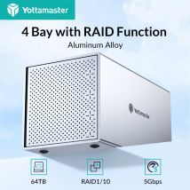 Yottamaster custodia RAID in alluminio a 4 slot da 2.5 "3.5" a 4 alloggiamenti da USB3.0 a SATA3.0 supporto per Array di HDD esterno modalità RAID da 64TB
