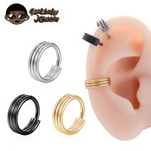 ASTM F136 Titan Nasenring Piercing 16G Clicker Gothic Nase Muschel Tragus Knorpel Septum Piercing Sexy Körperschmuck Neu