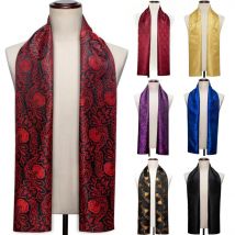 Barry.Wang sciarpa da uomo in seta Jacquard floreale Paisley elegante bordeaux oro verde rosso blu viola per la festa d'affari di nozze maschile