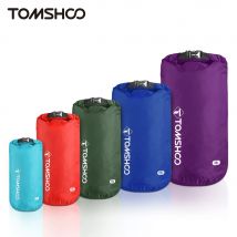 Tomshoo Confezione da 5 sacchetti impermeabili asciutti, leggeri, impermeabili, per riporre oggetti, per campeggio all'aperto, canottaggio, escursionismo, rafting