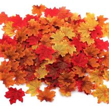 100 Stück künstliche Ahornblätter, herbstfarbene Ahornblätter aus Seide, Herbst-Herbstblätter für Kunst, Scrapbooking, Hochzeiten, Veranstaltungen, Dekorieren
