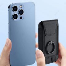 Magnet Wallet & Card Holder Pu Leather Magnetic Ring Stand Cardholder Men Women Cell Phone Case for Iphone 12 13 14 15 16 Pro