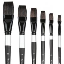 Dainayw Squirrel Hair Flat Watercolor Paint Brush Art Painting Brushes for Professional Watercolor Gouache Acrylic Drawing