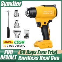 Pistola di calore a batteria per DEWALT 18V Batteria Pistola ad aria calda Temperatura regolabile Involucro termoretraibile per auto con 4 ugelli Utensile elettrico
