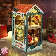 2014 neues Weihnachtsgeschenk DIY großes Puppenhaus Holz Miniaturmöbel Puppenhaus handgefertigtes Zuhause Modell Montage Spielzeug für Kinder