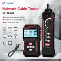 NOYAFA NF-8209S Tester per cavi di rete Localizzatore per cavi Display LCD Poe Checker Cat5 Cat6 Misura lunghezza Wiremap Tester Strumenti di rete