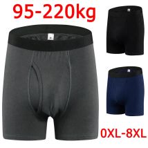 Herren-Unterwäsche aus Baumwolle, mittellang, Übergröße für 95–220 kg, Boxershorts, große Größe 8XL, bequeme Shorts