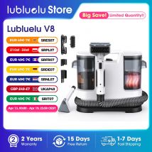 Lubluelu V8 800 W Heißwasser-Teppichreiniger 60 ° C Deep Clean Pet Stains 15 kPa starke Saugkraft 5 m langes Netzkabel 1,75 l Tank