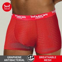 MiiOW Atmungsaktives Mesh Männer Unterwäsche Boxer Sexy Eis Seide Schlüpfer der Männer Herren Unterhosen Plus Größe 4XL Mann Boxer Briefs männer Badehose