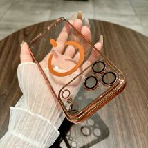 Ultradünne, glitzernde, klare PC-Handyhülle für iPhone 17, Air 16, 15, 14 Plus, 13, 12, Pro Max 11, Objektivschutz, stoßfeste Abdeckung