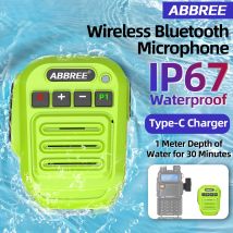 Abbree Wireless Bluetooth Handheld Lautsprecher Mikrofon wasserdicht Zwei-Wege-Radio Schulter mikrofon für Baofeng Quan sheng Walkie Talkie