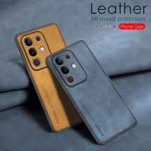 Fall für vivo Y29 4G Schützen Objektiv Lammfell Leder Shell Coque Y29 5G Y28 4G Abdeckung TPU weiche Stoßstange Stoßfest Funda