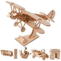 3D Segelboot Flugzeug Holz Puzzle Montage Modell Puzzle DIY Handwerk Gebäude Kit Spielzeug Für Geburtstag Weihnachten Geschenke Hause Dekoration
