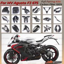 Volle Verkleidung Kits Kotflügel Vorne ABS Pumpe Abdeckung Motor Sitz Abdeckung Schwinge Luft Schlauch Für MV Agusta F3 675 2012 + 100% Carbon Faser