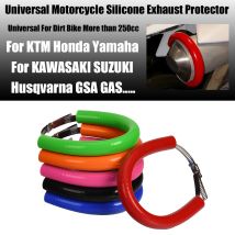 Protezione di scarico universale in silicone per moto 100mm-160mm Protezione di scarico rotonda Tubo di fissaggio per tubo di scarico Anello anticaduta
