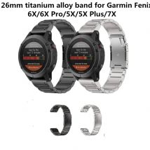 Cinturino in lega di titanio da 22 26 mm per cinturino Garmin Fenix 6X Pro/6X/5X/5X Plus/7X per braccialetto Tactix 7/Descent MK2/Instinct 1/2