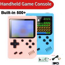 Mini console per videogiochi portatile retrò portatile 8 bit LCD a colori da 3,0 pollici Lettore di giochi a colori per bambini Costruito in 500 giochi