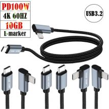30 cm 1 m 2 m 10 GB 4K 60 Hz Typ-C-Verlängerungskabel PD100W Stecker auf Stecker USB-C3.2 Gen2 Hochgeschwindigkeits-Datenkabel