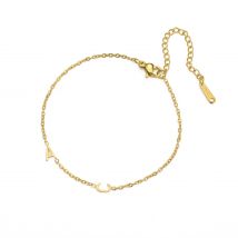 Cazador Custom Initial Letter Women's Bracelets Stainless Steel A-Z Alphabet Heart Personalized Bracelets Jewelry Birthday Gift