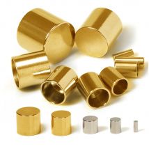 20 Stück Edelstahl-Lederband-Endkappen, 2–10 mm, Crimp-Endkappen, runde Kappe, Zubehör für DIY-Schmuckherstellung