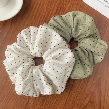 French Gentle Elegant Dot Scrunchies Women Girls Kid Elastic Hair Rubber Bands Accessories Tie Hair Ring Rope Headdress Headwear