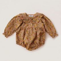 Blumen Baby Spiel anzug Frühling Sommer lange Ärmel Baumwolle Neugeborene einteilige Baby Mädchen Stram pler