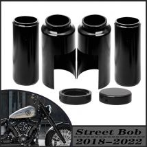 Moto In Alluminio Nero Completo Forcella Anteriore Coperture Tubo Tappi di Protezione Per Harley Softail M8 Street Bob FXBB FXBBS 2018-2024