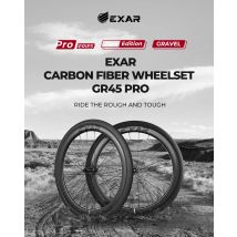 EXAR Carbonfaser-Laufradsatz GR45 PRO Scheibenbremse für Gravel Flat Engagement Ratsche Leichte Fahrradräder