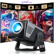 LYNcast X7 4K Android Tragbarer Projektor, Deckenprojektion, 4K-Dekodierung, WiFi HDMI Bluetooth für Filme und Spiele