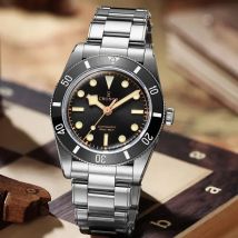Cronos L6033 Luxus-Business-Herrenuhr, 37 mm, BB54, Retro-Automatik, matte/aluminium-Lünette, Saphirgehäuse, wasserdichte Uhr, 20 Bar