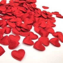 San Valentino 200 pezzi romantico tessuto imbottito che lancia petali cuori d'amore per tavolo e tappeto decorazione della festa nuziale