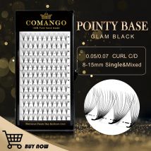 CoMango hohe Retention scharf schmale vorgefertigte Volumen Ventilatoren Wimpernverlängerung 3D 6D 10D 12D 14D 16D spitze Basis Russland Volumen Fans Nerz Wimpern falsche Wimpern