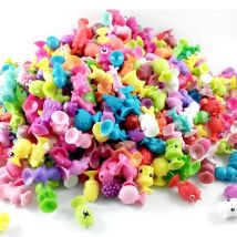 30-200pcs Differnt Mini TPR Soft Stikees Figures Fruit Vegetable Monster Animal Pig Fish Bird Toy Gift for Young Lady Men Adult