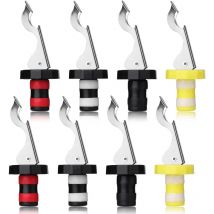 Tappi per vino riutilizzabili da 6/8 pezzi, tappo per bottiglia sottovuoto in silicone, tappo per bottiglia per bevande manuale espandibile, tappo per bottiglia di vino in sughero