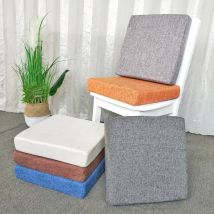 Plus Hard High Density Sponge Sofa Cushion Solid Wood Redwood Window Mat Tatami Chair Linen Cloth Square Cushion 5-8cm Thickness