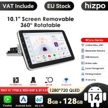 1 Din Android Autoradio Radio 10,33 Drehbarer Touchscreen Abnehmbar für Universal Carplay GPS Navigation Bluetooth WIFI Autoradio GPS DSP WIFI AI Intelligente Systeme Stereo QLED Touchscreen Audio FM