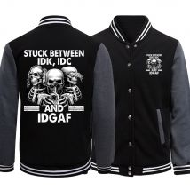 Trend ige Schädel druck Männer Jacken adrette Art Baseball Uniformen lässig S-5Xl High Street Preppy Style High Street Kleidung