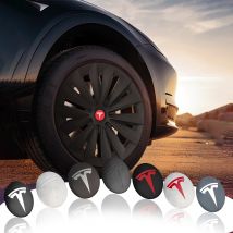 4Pcs 56mm Car Wheel Center Hub Caps Emblem Sticker for Tesla Model Y juniper Model 3 highland Coil Mod WYE K80  SpaceX Invader