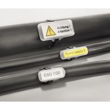 20 teile/los Wasserdichte Kabelbinder Marker Halter Fall Kunststoff Draht Zeichen Beschriftet Tag Display Identifikation Box Verdrahtung Zubehör