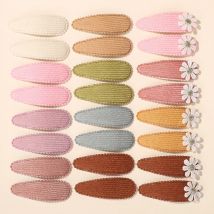 20 Stück zufällige Farbe Haar BB Wassertropfen Haarspangen einfache frische Gänseblümchenhaare Pony Haarklammern Kinder klassische Kopfklammer