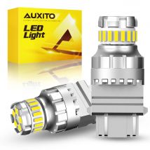 AUXITO 2 pz 3157 3156 3057 P27/7 W Lampadina A LED T25 LED Auto DRL Lampada di Segnale di Parcheggio Ambra Giallo Bianco Rosso Luce di Freno di Retromarcia