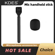 KDES Wireless Lavalier Microphone Handle Handheld Adapter for DJI Rode Wireless GO Mic Ideal for Vlog Interview Podcast