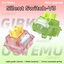 Outemu Silent Switch Peach V3 Switch Mute Lemon Switches Hot swap Quiet Mechanical Keyboard Linear Tactile 5Pin Pre Lubed POM