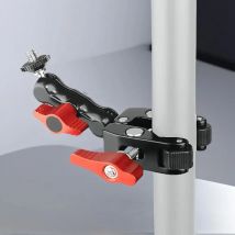 Super Clamp Camera Clamp Mount Monitor 360° Ballhead Magic Arm Adapter with1/4"-3/8" for Canon Nikon DSLR Camera/Gopro/Lights