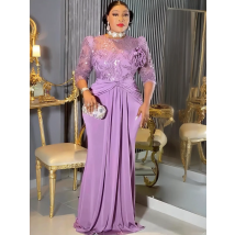Plus Size Afrikanische Partykleider für Frauen Dashiki Pailletten Sexy figurbetontes langes Kleid Elegantes Türkei Muslimisches Hochzeits-Abendkleid