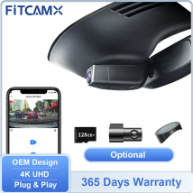 FITCAMX Car Camera for XC60 S90 V90 XC40 XC70 XC90, 4K Front 1080P Rear Dashcam DVR for Volvo Vehicles, WIFI APP Connect