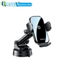 Yesido C197 supporto per auto retrattile a ricarica rapida da 15W 2 in 1 supporto per telefono con ricarica Wireless a ventosa